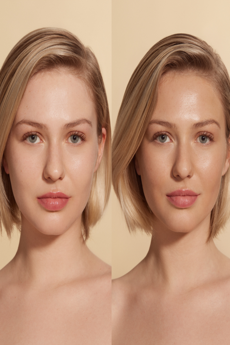 Nuda Hyaluronic Self Tanning Serum Before After